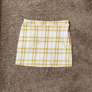 Yellow Plaid Women's Skirt